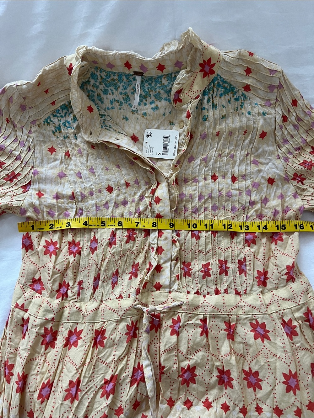 🌼 Free People Boho Prairie Midi Dress | Floral Cottagecore Festival Dress - Picture 6 of 7
